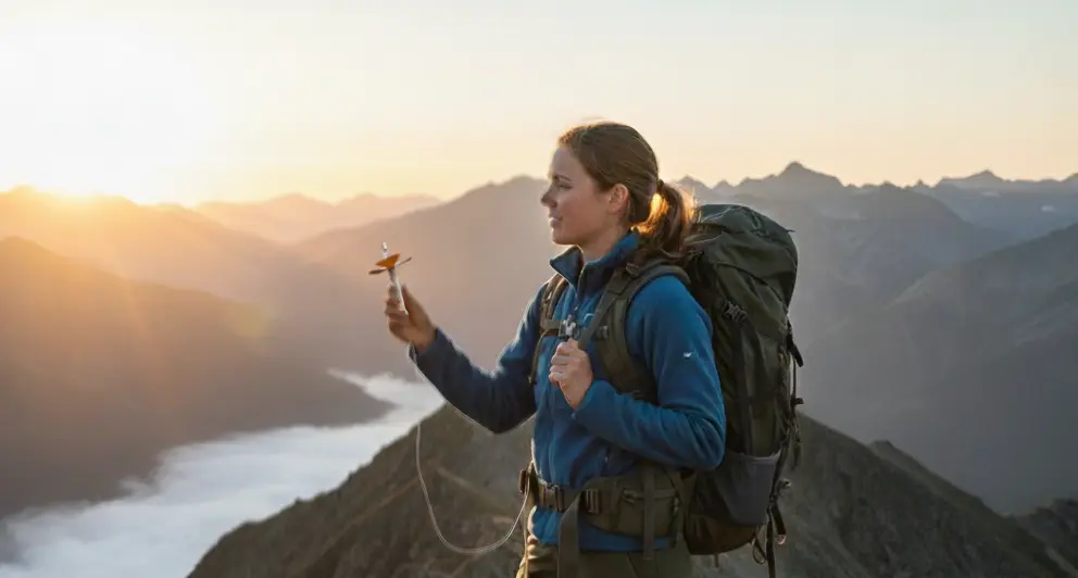 Research using a Windsond S2 on top of a mountain